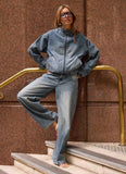 Waylon Low Rise Denim Jeans Mid Wash Blue