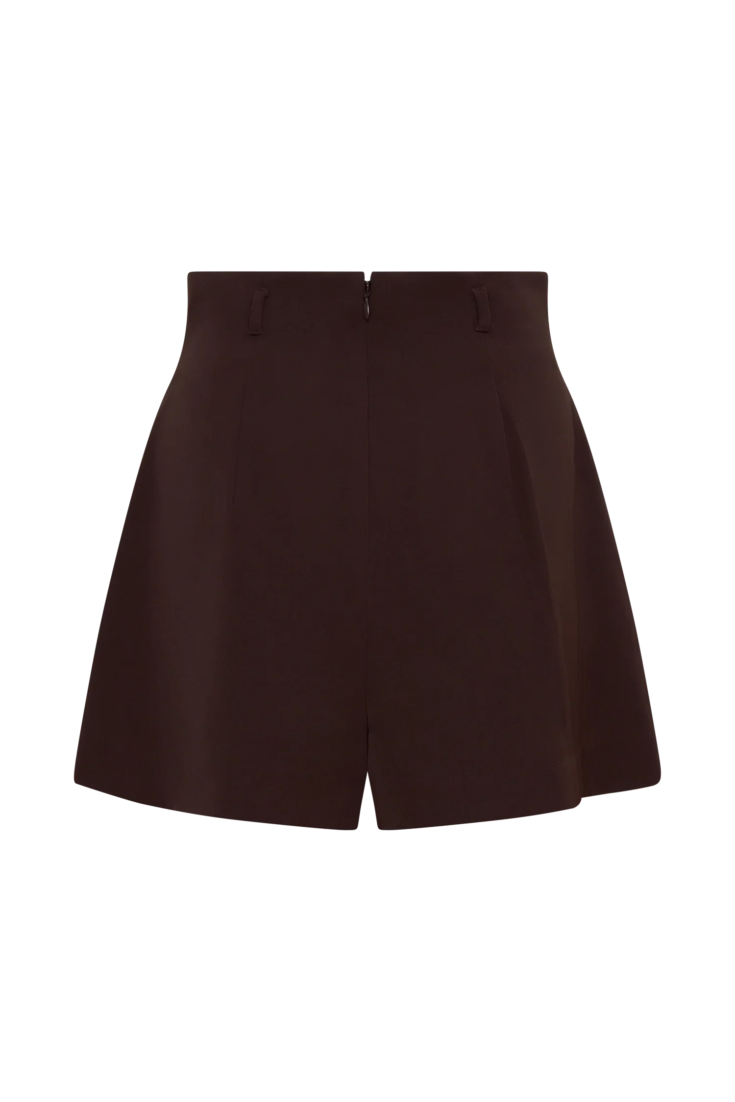 Simone Pleated Suiting Short Dark Chocolate