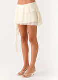 Forever Dreaming Ruffle Mini Skirt Ivory