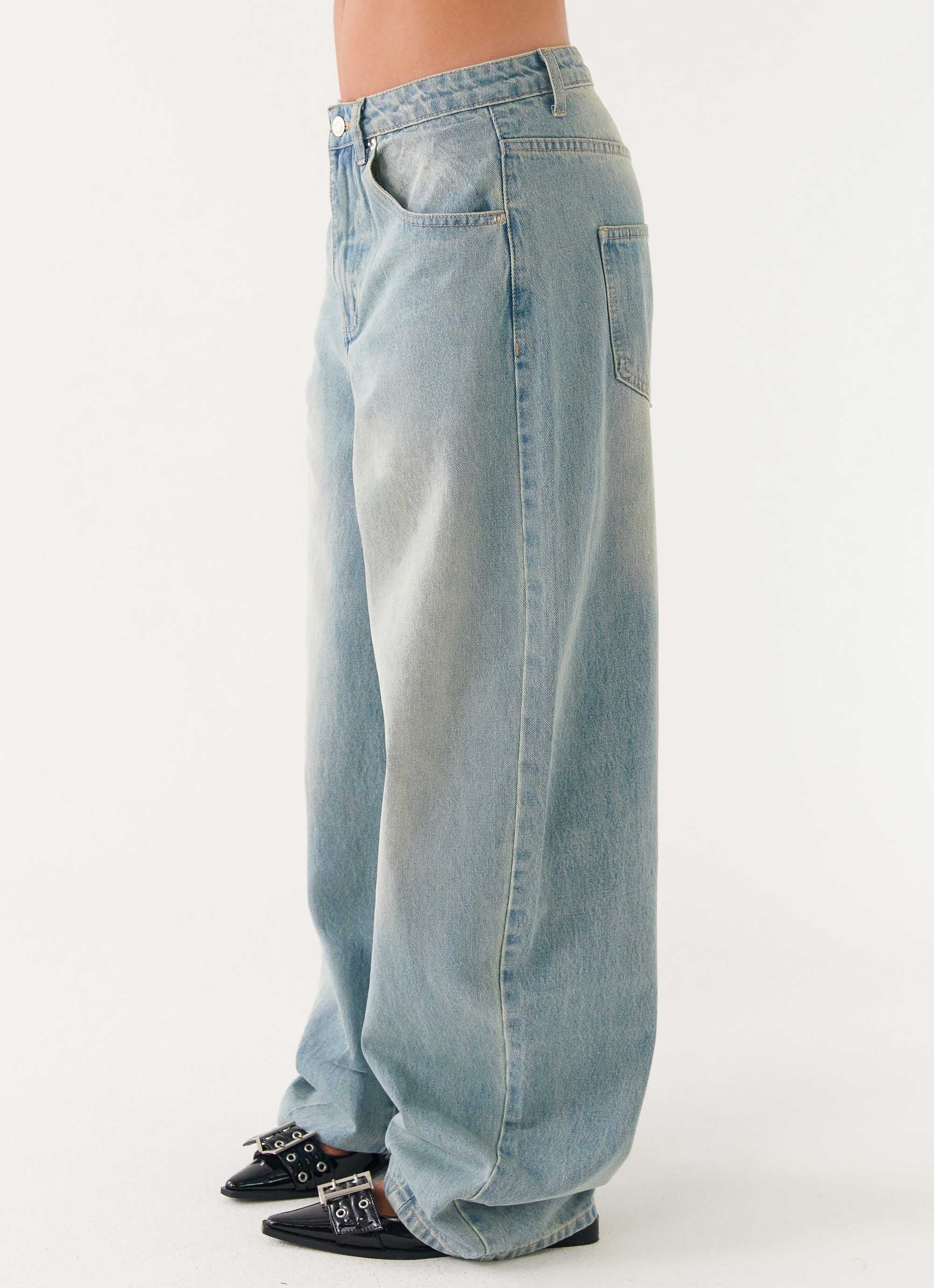 Maxwell Baggy Denim Jeans Washed Blue