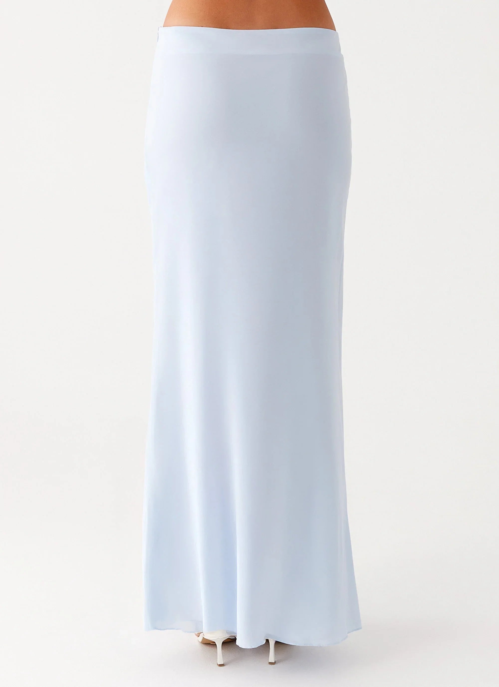 Michaella Chiffon Maxi Skirt Blue