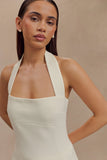 Amelita Suiting Halter Top Ivory