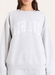Light Grey 4th Avenue Slogan Oversized Sweatshirt