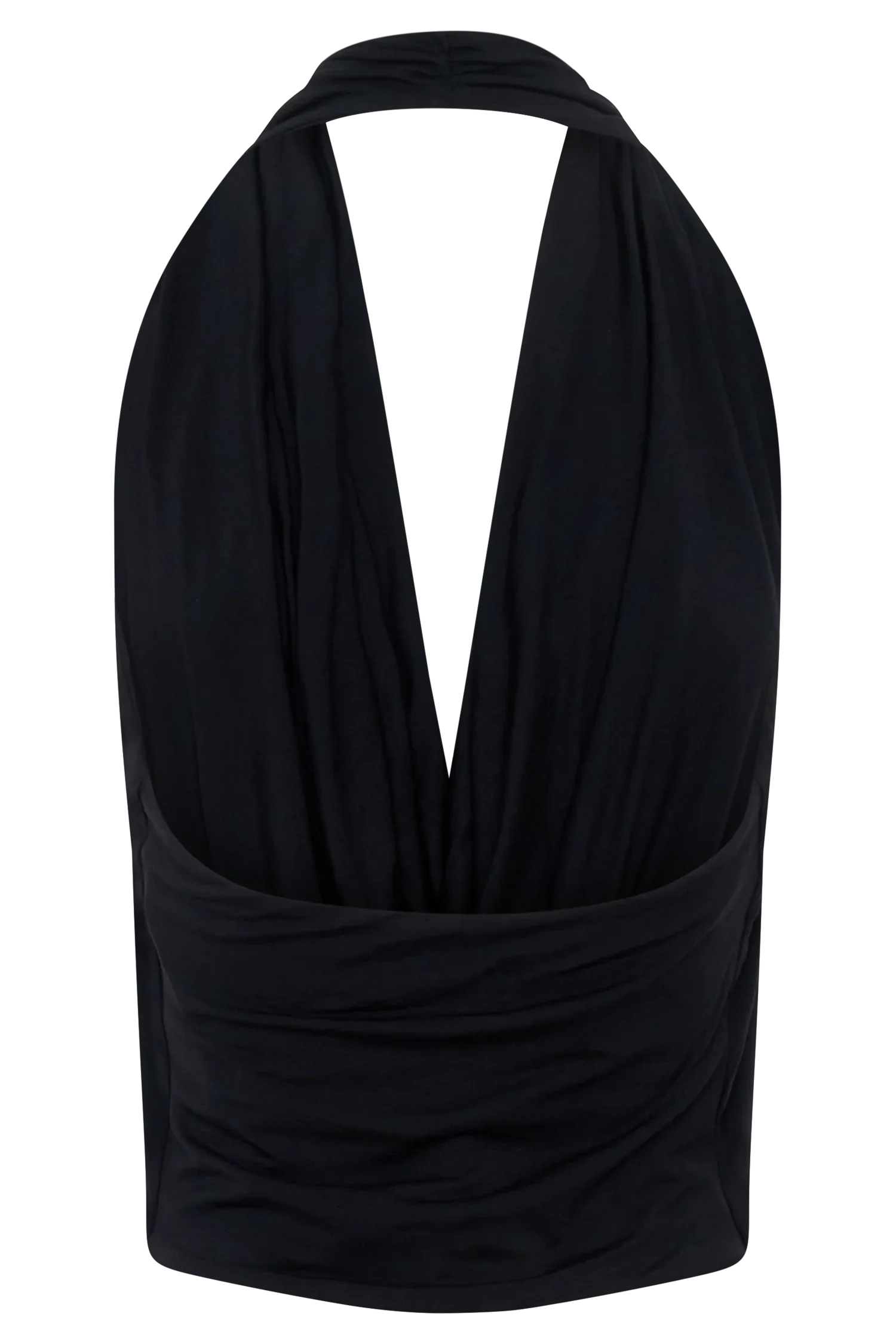 Huyen Cowl Front Modal Top Black