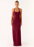 Kill This Love Ribbed Maxi Dress Dark Cherry