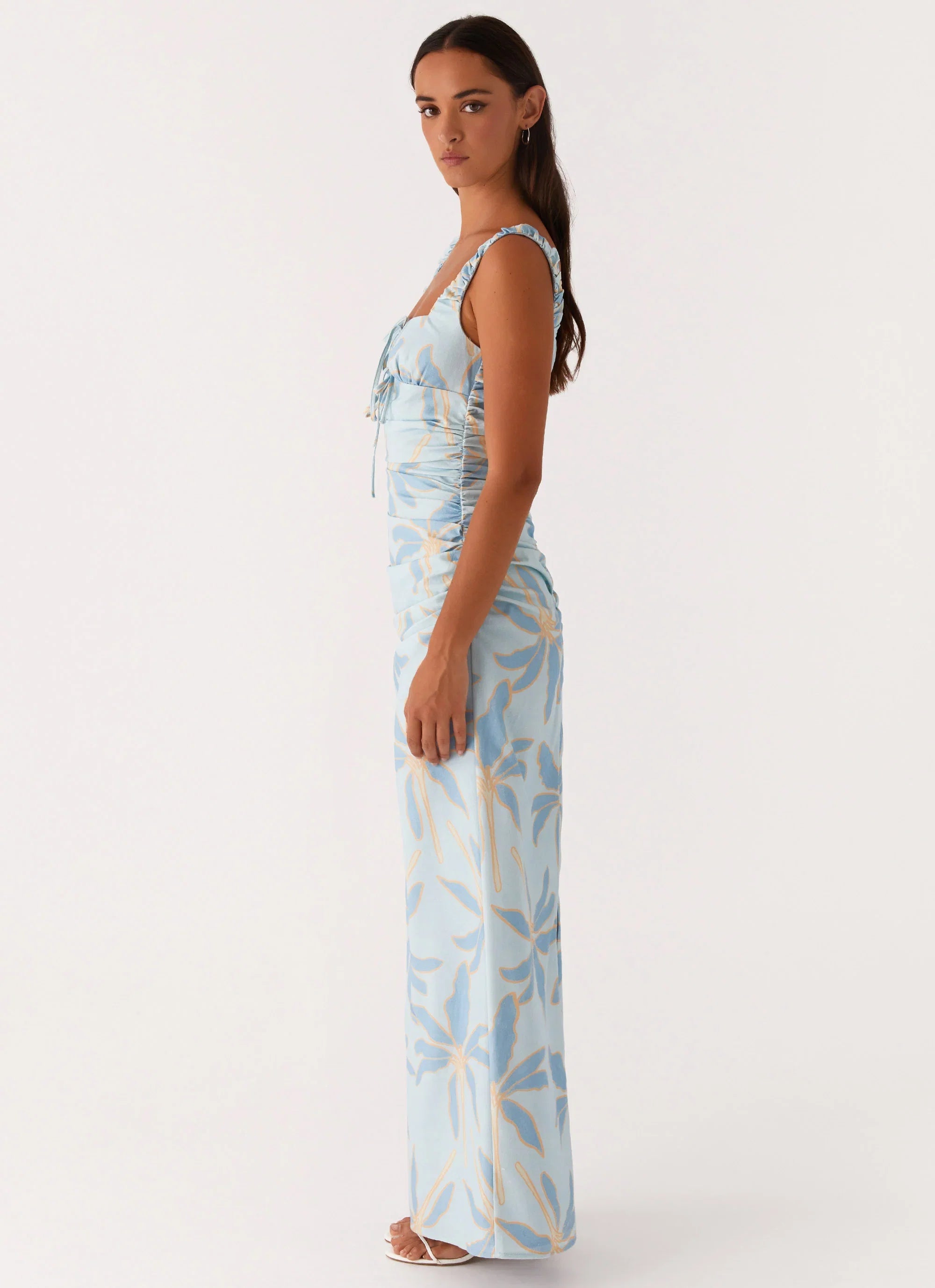 Cosmic Love Ruched Maxi Dress Opulent Blue