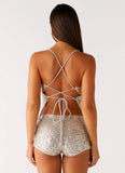 Maelis Cami Top Silver