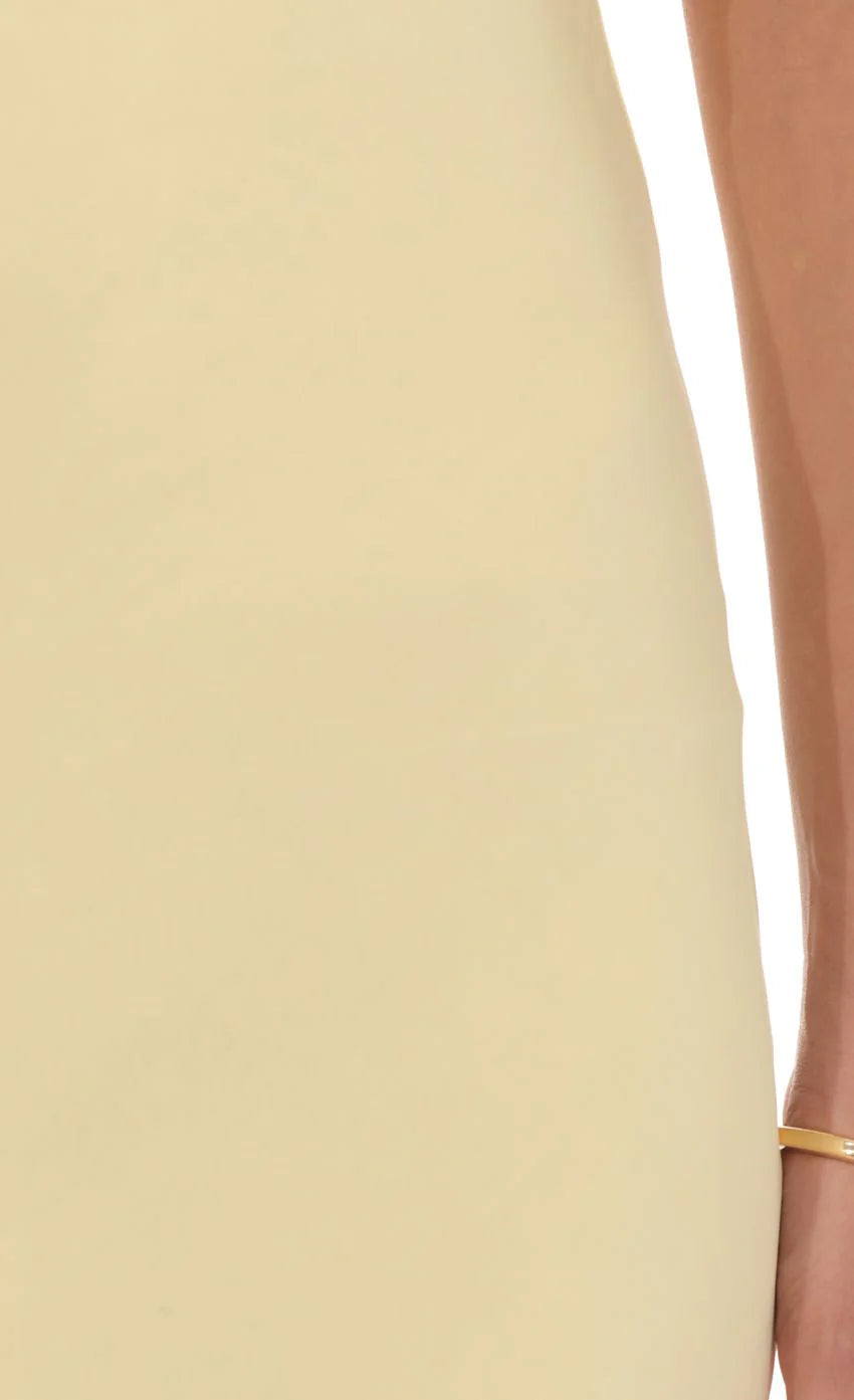 Strappy Cowl Neck Maxi Dress in Yellow