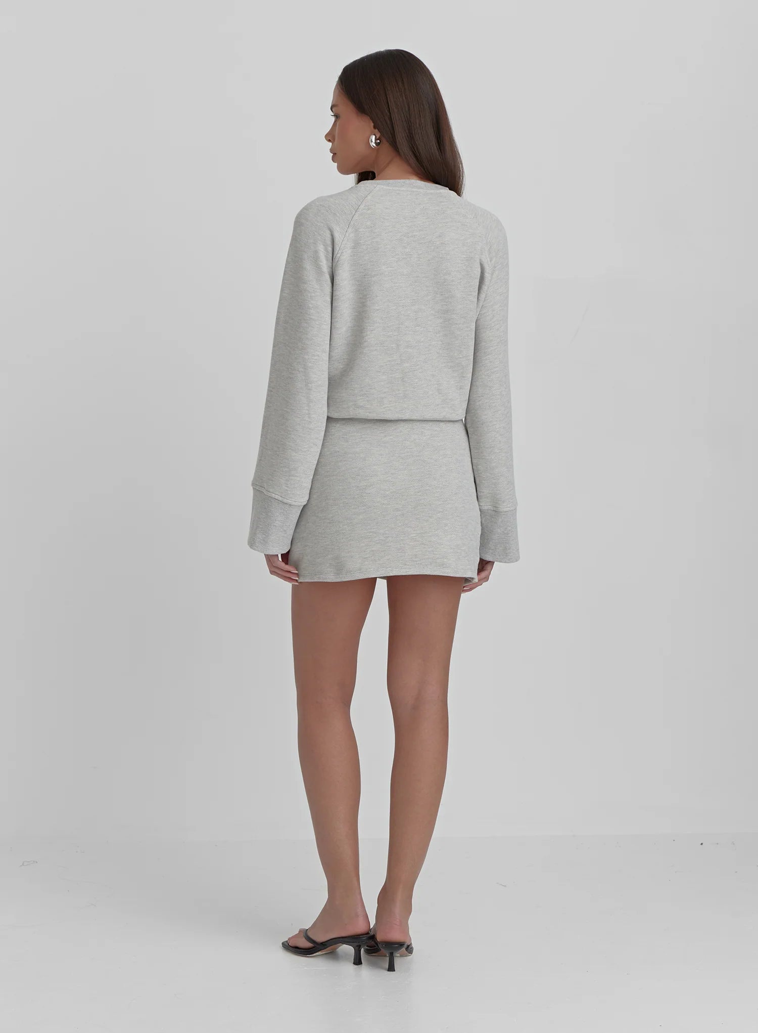 Grey Marl Oversized Sweatshirt