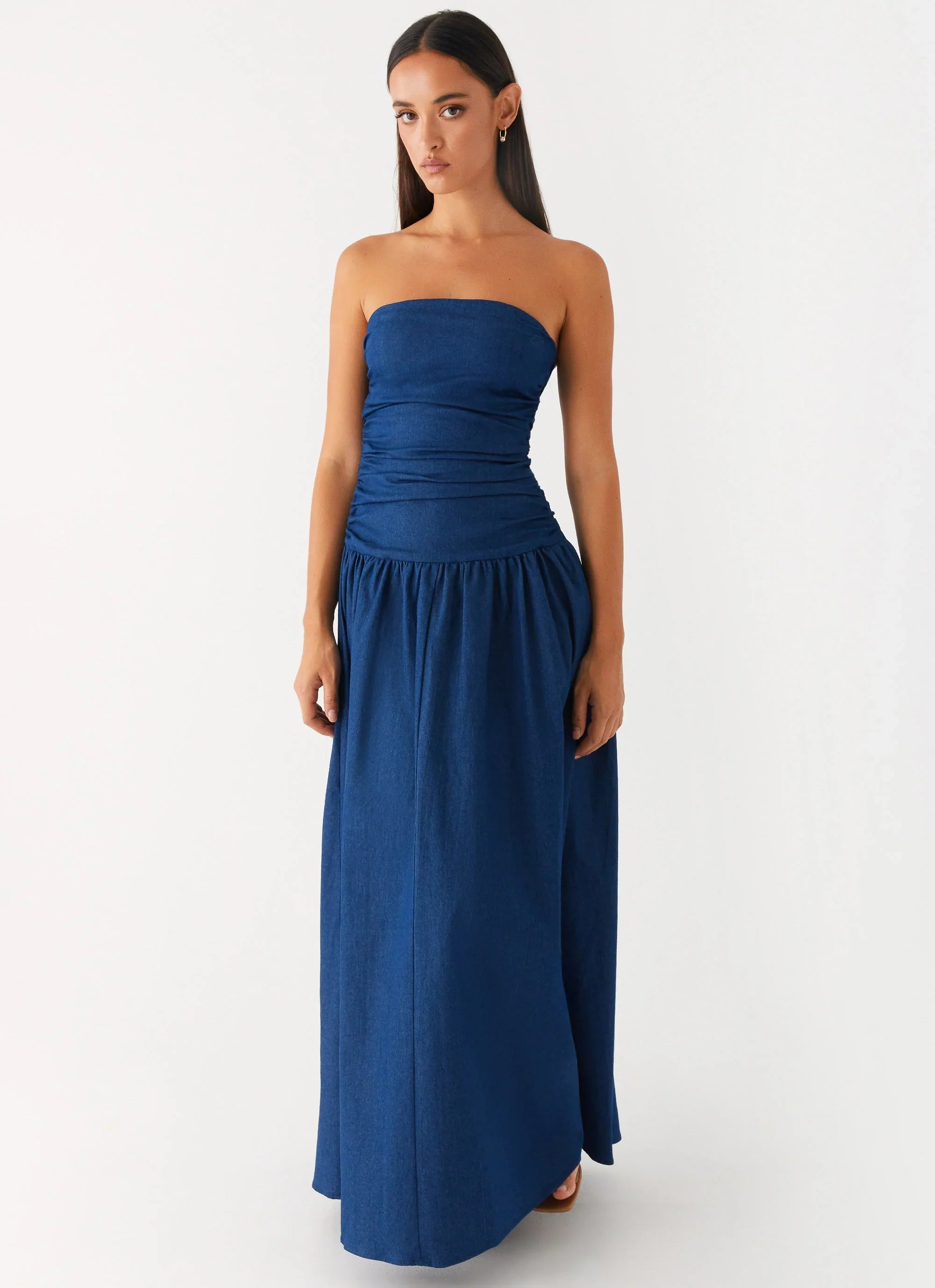 Carmel Denim Maxi Dress Indigo