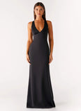 Desi Halterneck Maxi Dress Black