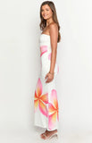 Arizona White Frangipani Maxi Dress