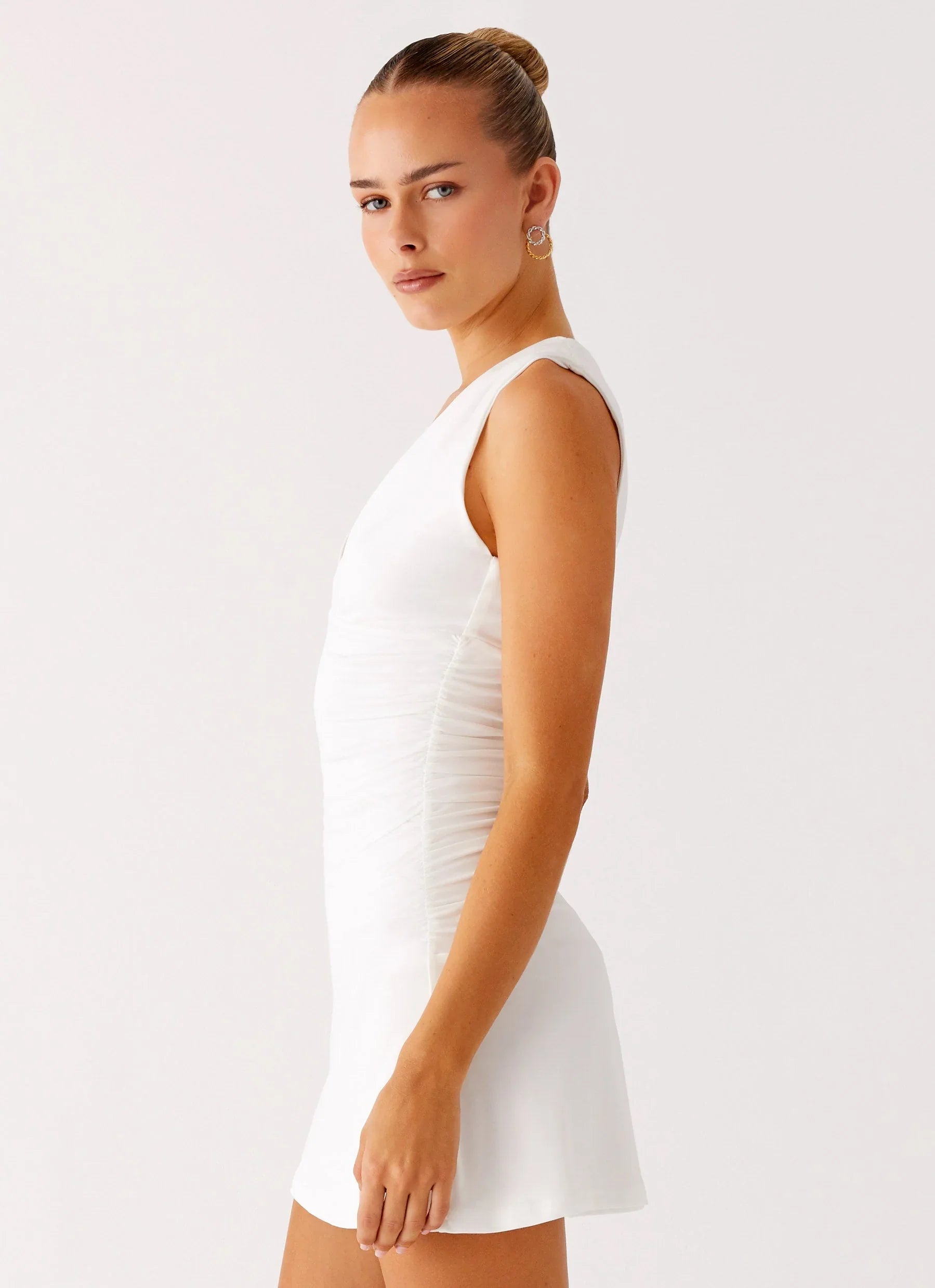 Cherry Sky Mini Dress White