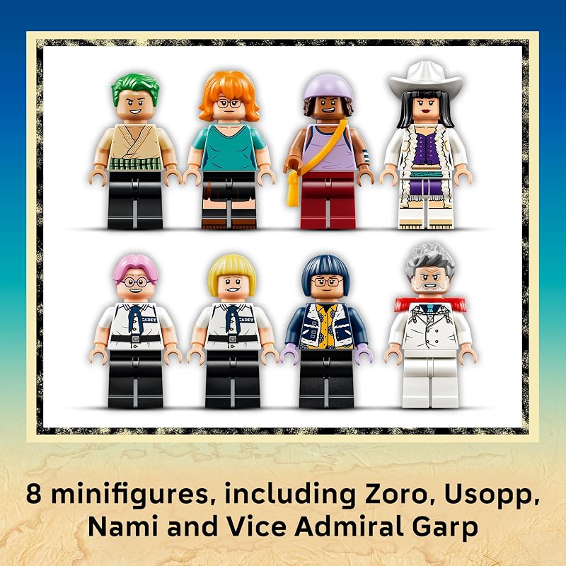 LEGO ONE PIECE Garps Marine Battleship 75646 Building Toys for Boys Girls Ages 9 8 Minifigures Hidden Details Decor or Play 1705 pieces Gift for Birthdays