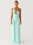 Ravi One Shoulder Top Aqua