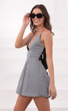 A Line Dress in Black Gingham