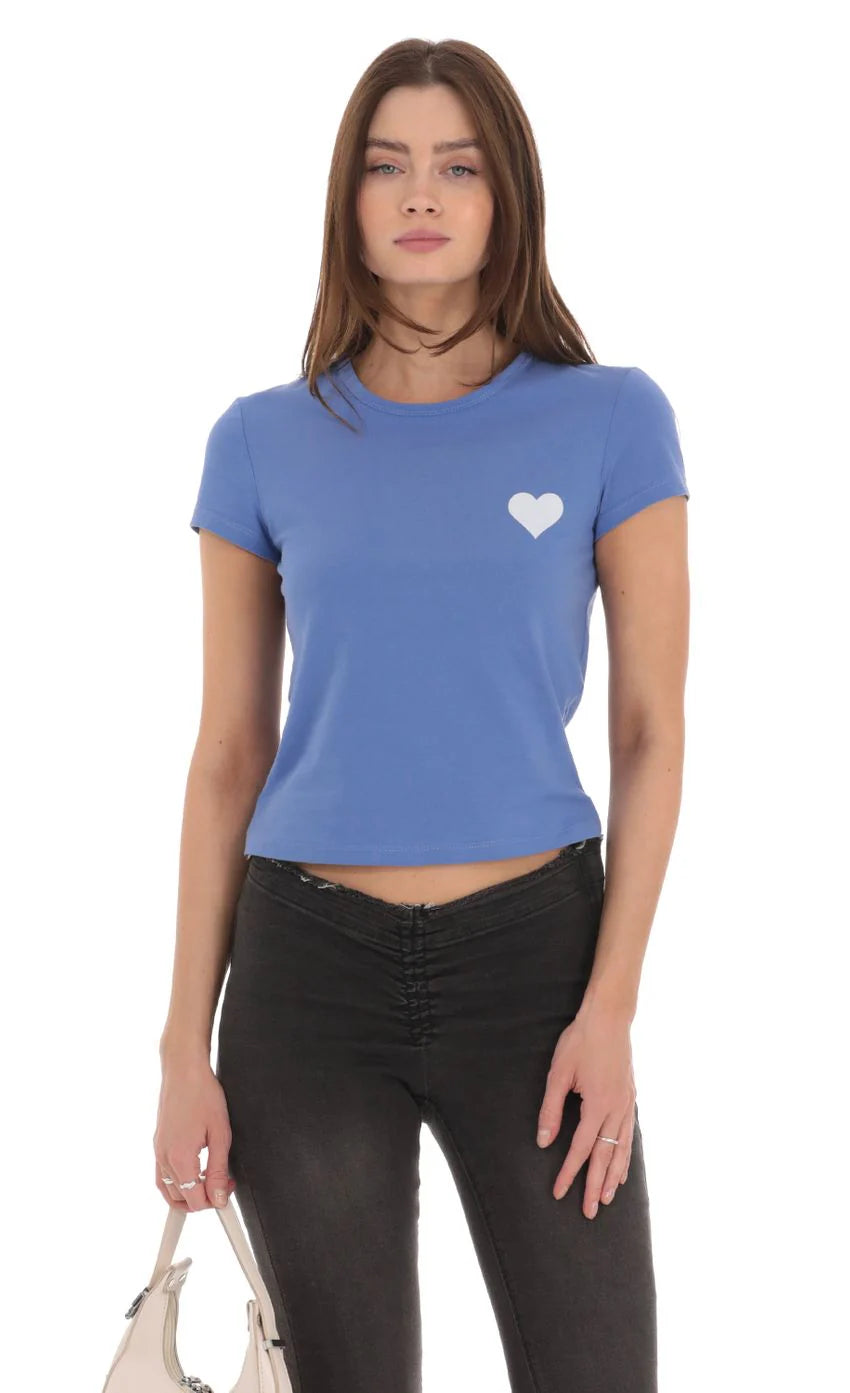 Heart Beverly Hills T Shirt in Blue