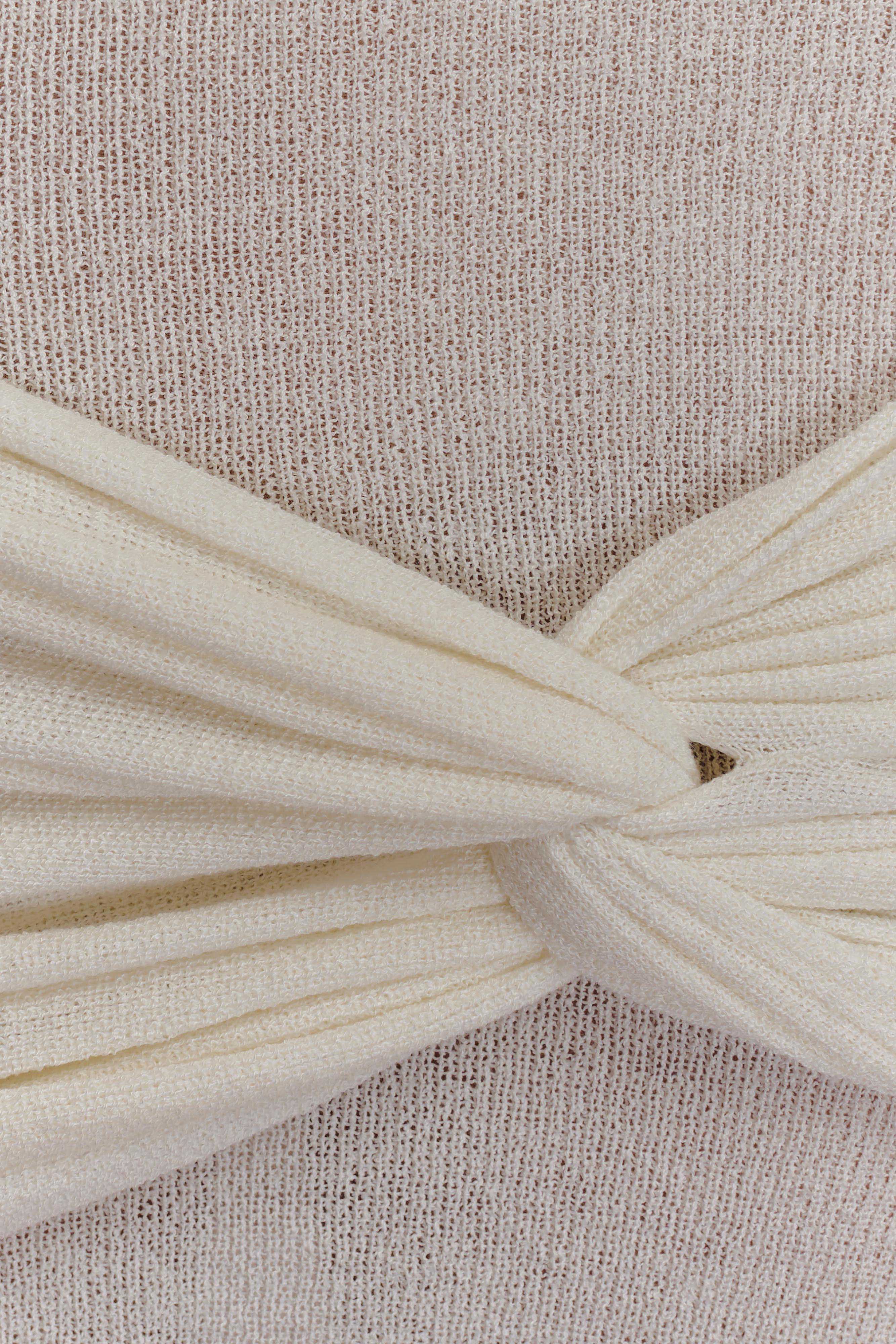 Laurie Twist Knit Mini Dress Ivory