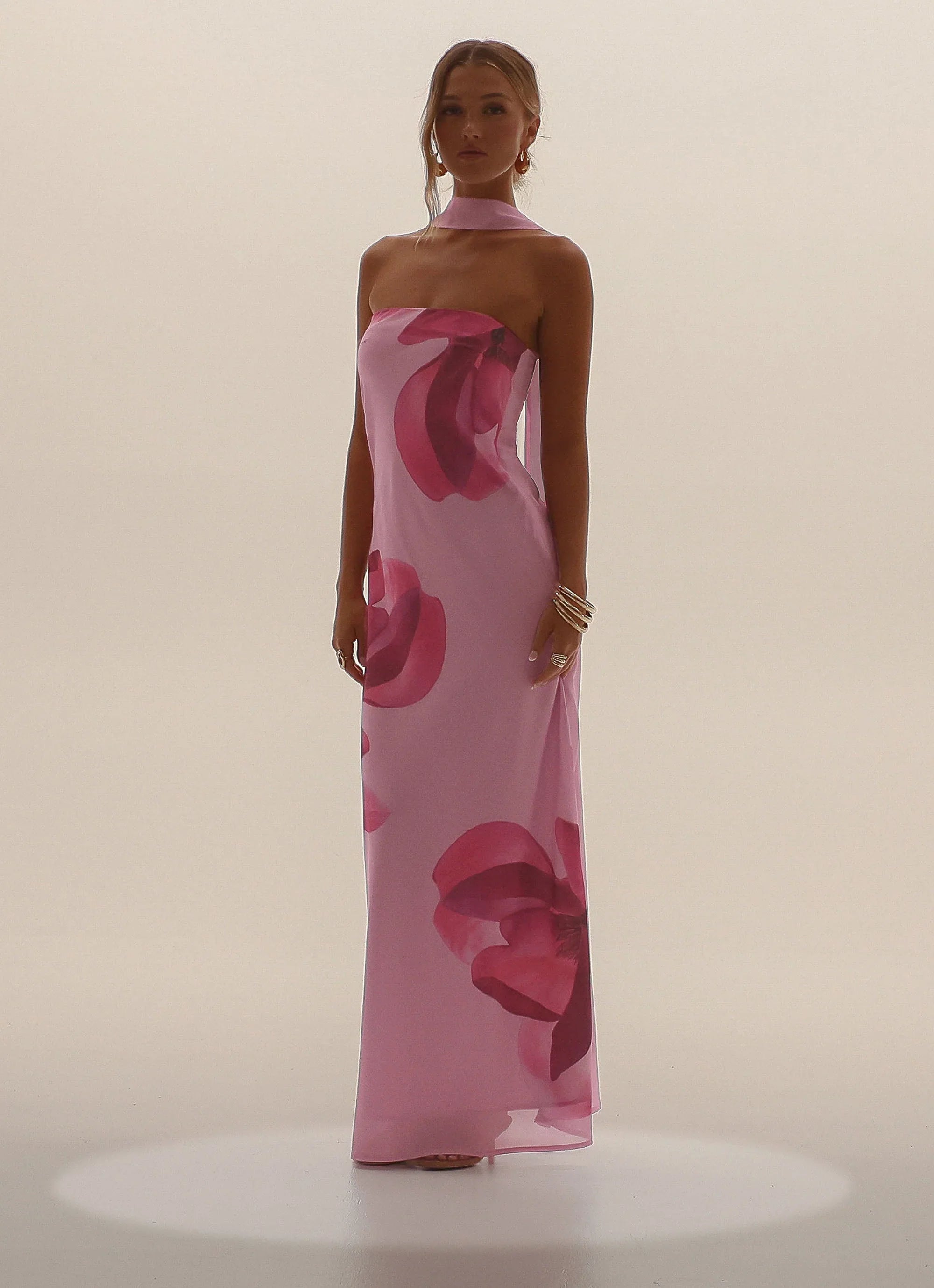 Prim Maxi Dress Pastel Pink