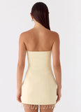 Arista Strapless Mini Dress Yellow