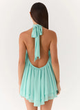 Lyrah Halter Mini Dress Mint