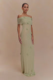 Brynn Orchid Knit Maxi Dress Pastel Green