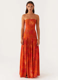Eden Strapless Maxi Dress Amber