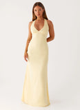 Desi Halterneck Maxi Dress Yellow