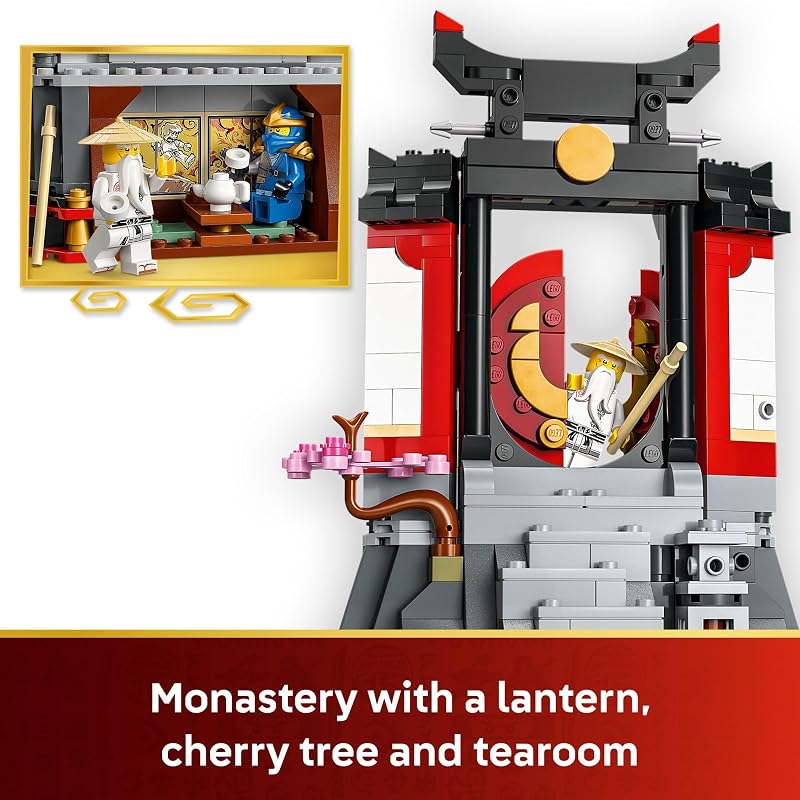LEGO NINJAGO Ninja Character Display 15th Anniversary Building Toy for Kids Ages 14 Ninja Playset W Elemental Master of Lightning 7 Minifigures Gift Idea for Teen Boys Girls 71866