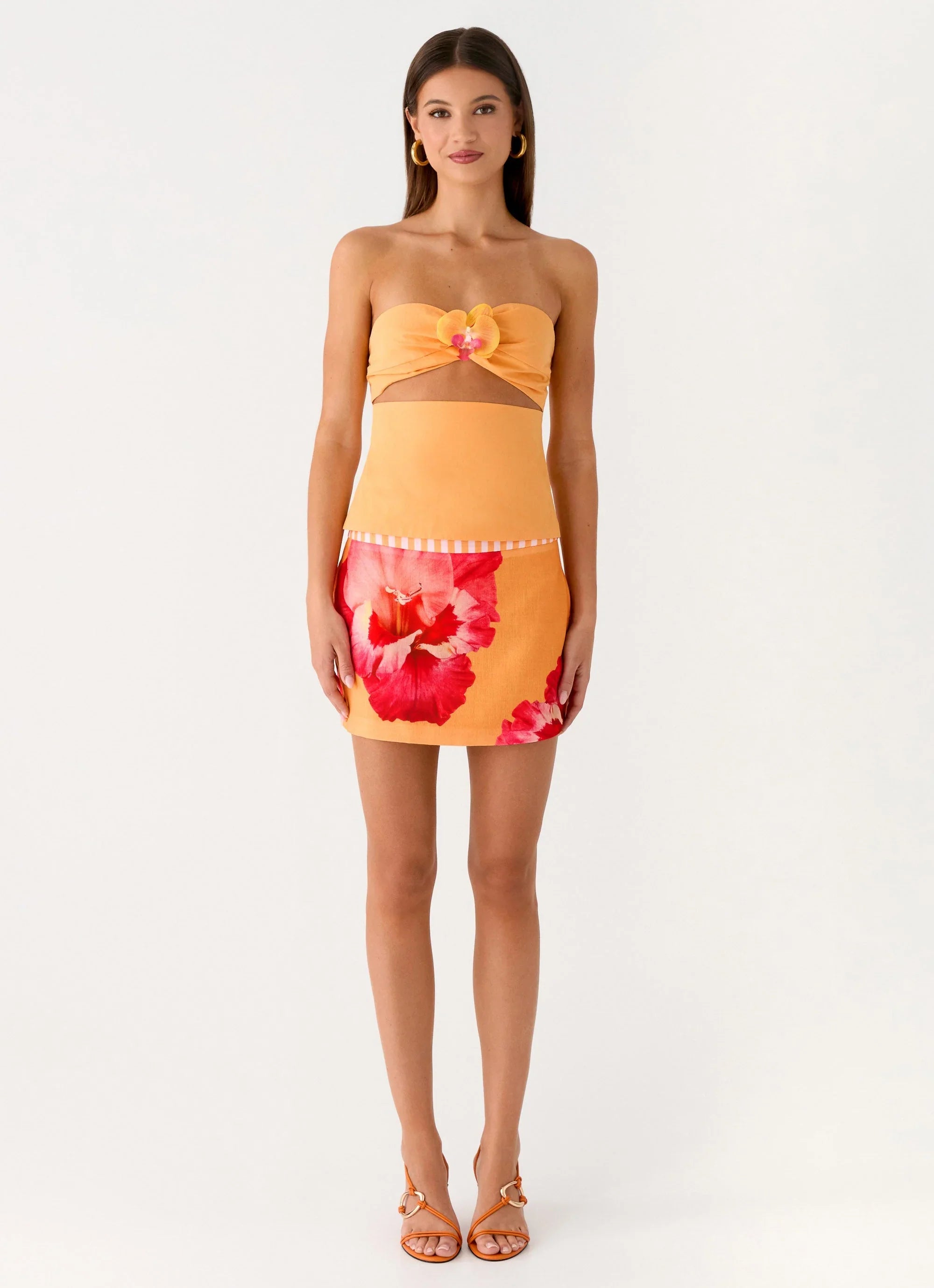 Saya Tie Top Orange