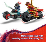 LEGO NINJAGO Kais Motorcycle Speed Race Building Toy for Kids Pretend Play Motorcycle Toy with 2 Minifigures Building Blocks for Boys Girls Ages 6 Gift Idea for Birthdays 71838