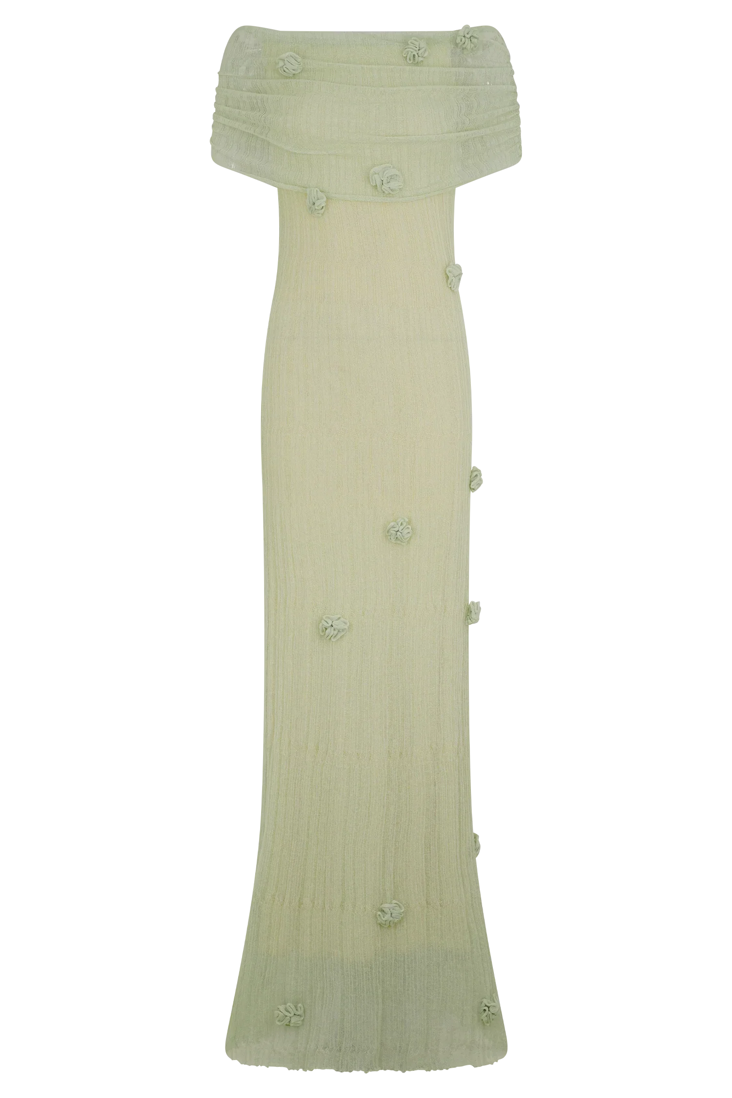 Brynn Orchid Knit Maxi Dress Pastel Green