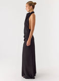 Back To Life Halter Maxi Dress Black