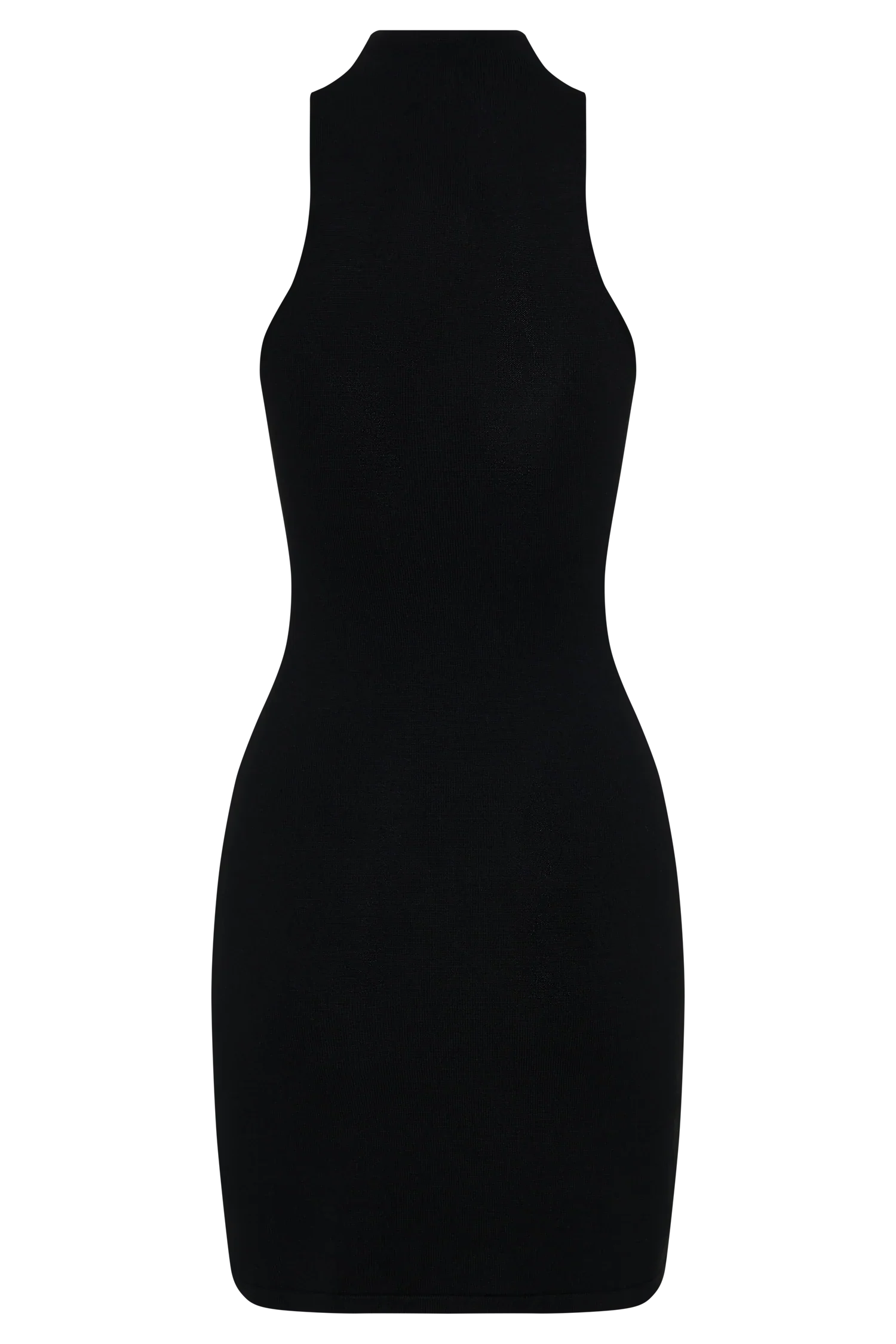 Hector Halter Neck Knit Mini Dress Black