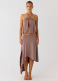 Jisoo Halter Top Desert Taupe