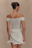 Haisley Off Shoulder Knit Top Ivory