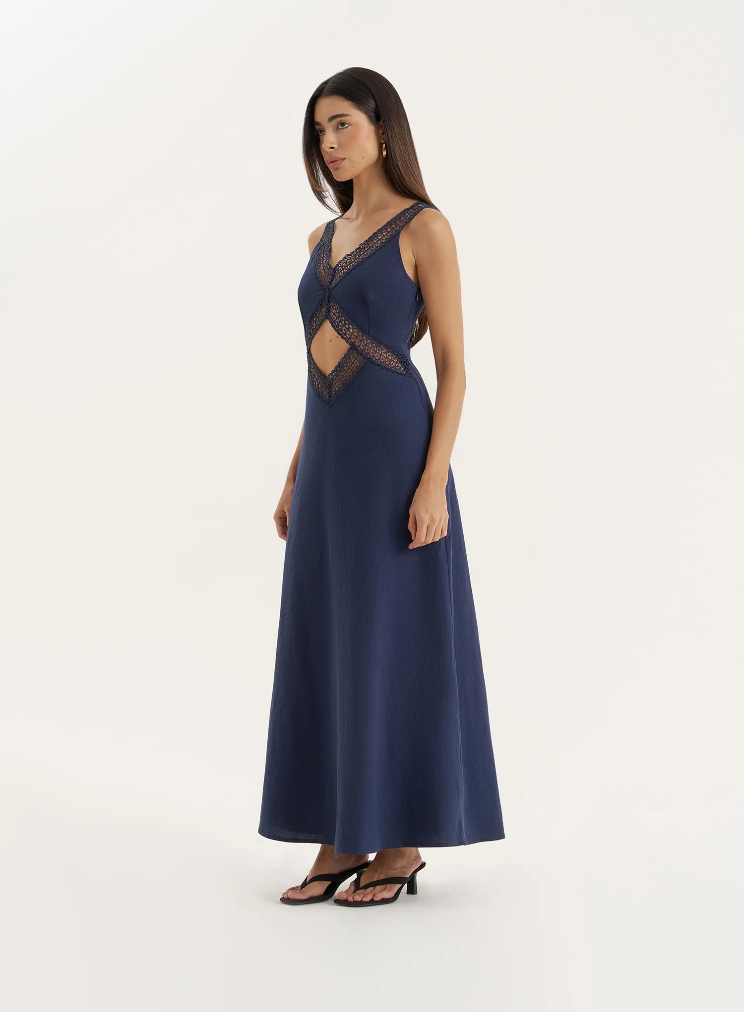 Navy Cut Out Maxi Dress Briany