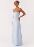 Aster Bloom Maxi Dress Blue