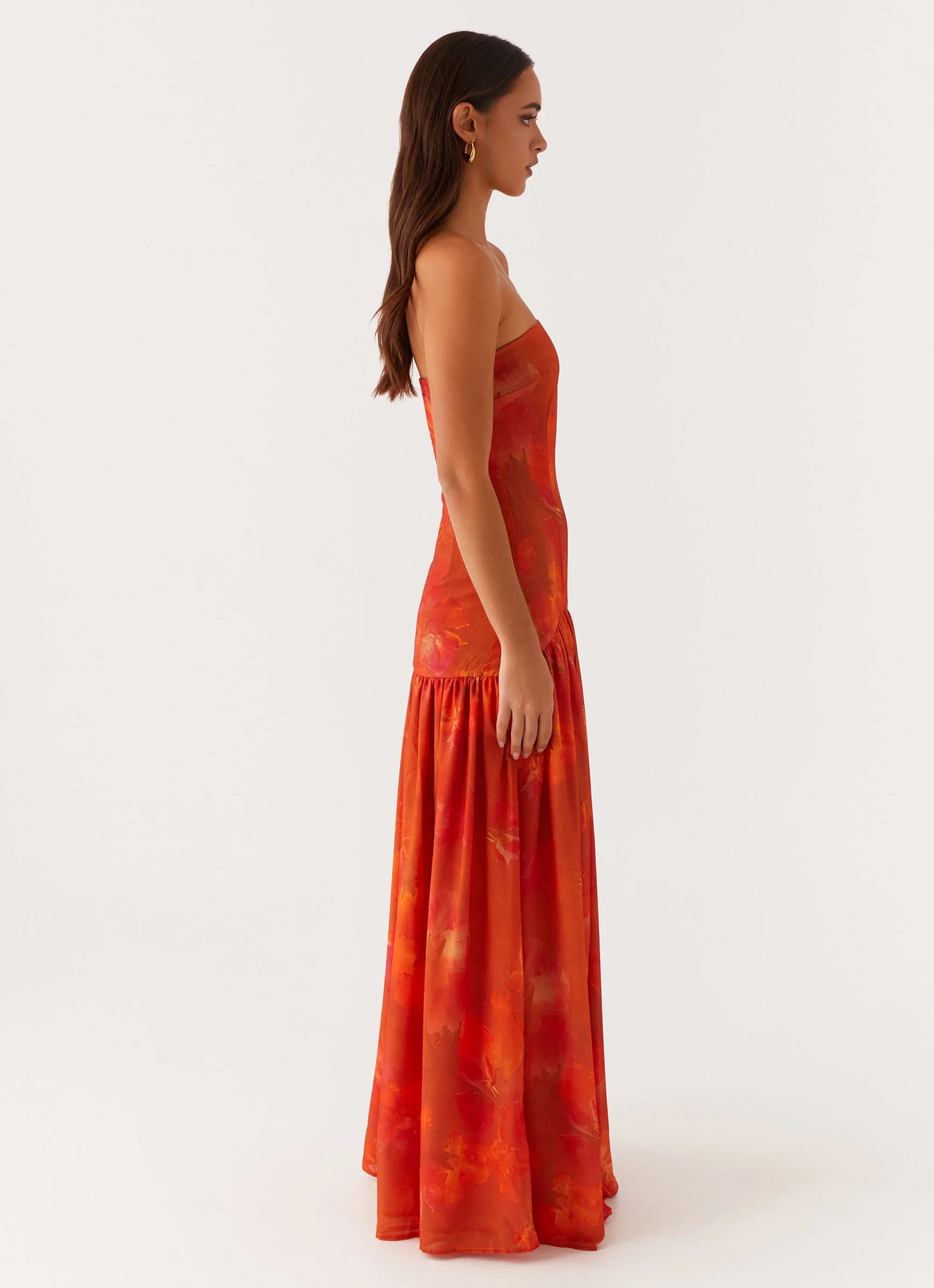 Eden Strapless Maxi Dress Amber