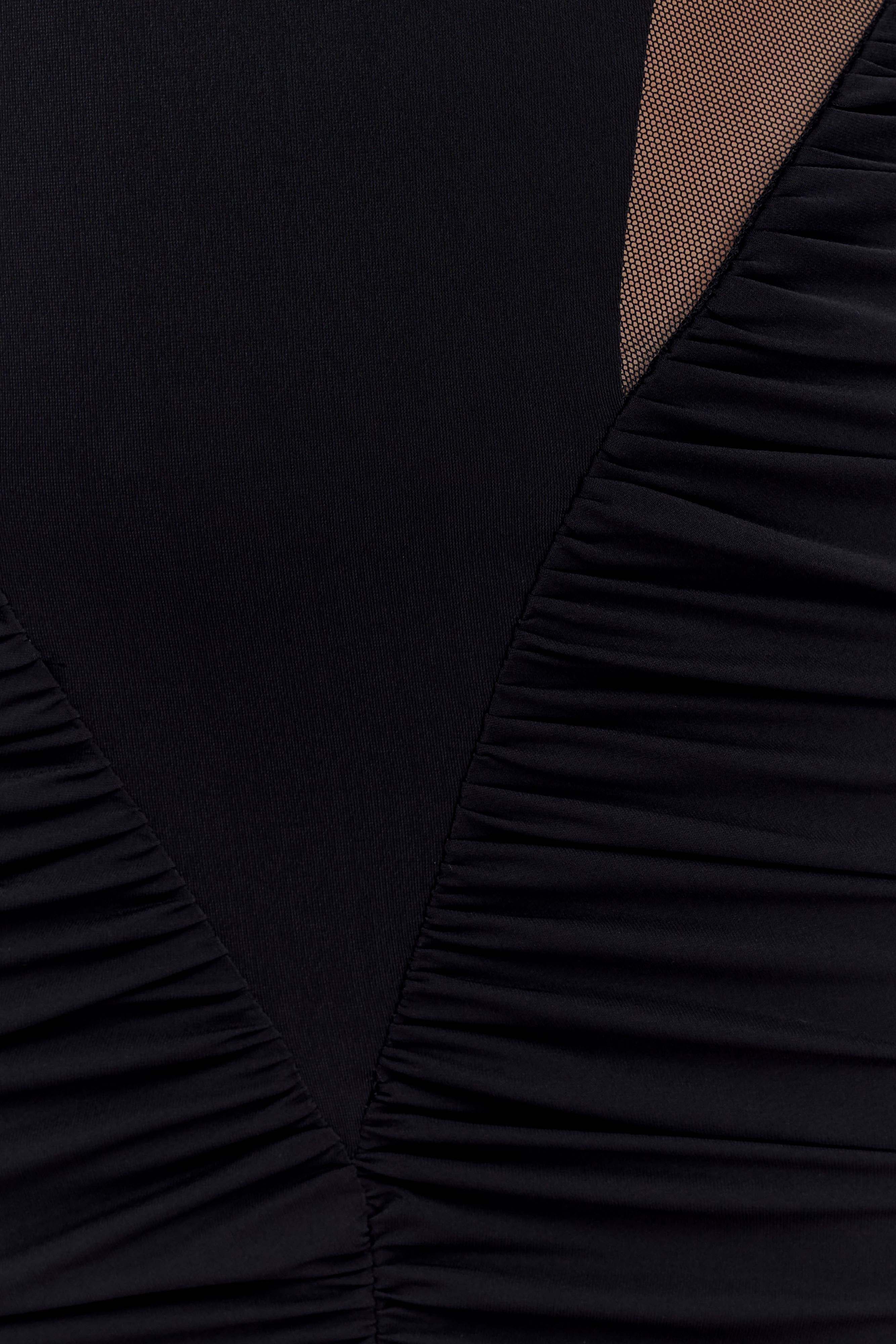 Louanne Slinky Long Sleeve Maxi Dress Black