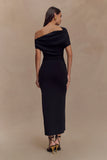 Kendra Scuba Jersey Midi Dress With Hardware Black