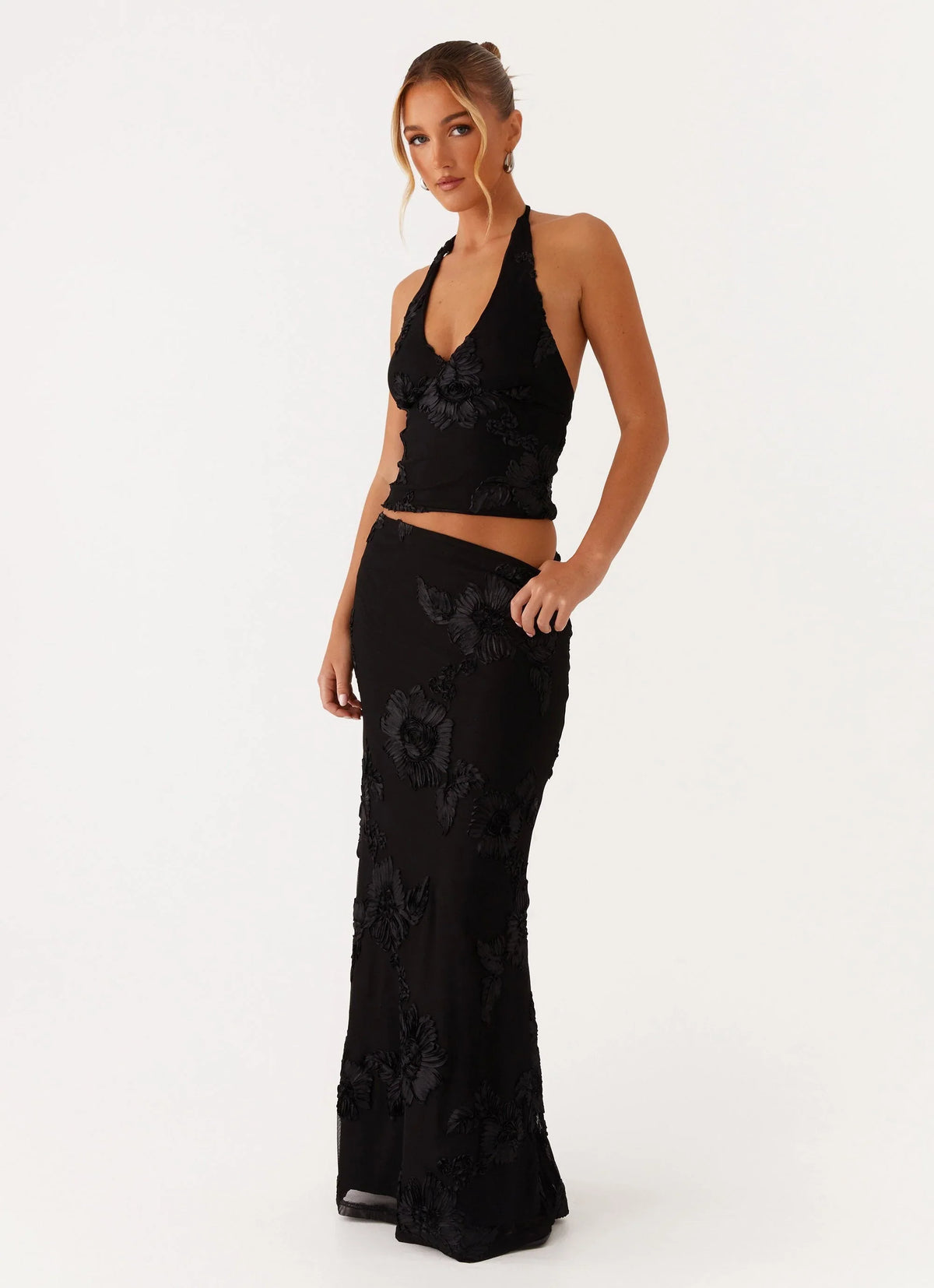 Radiate Maxi Skirt Black
