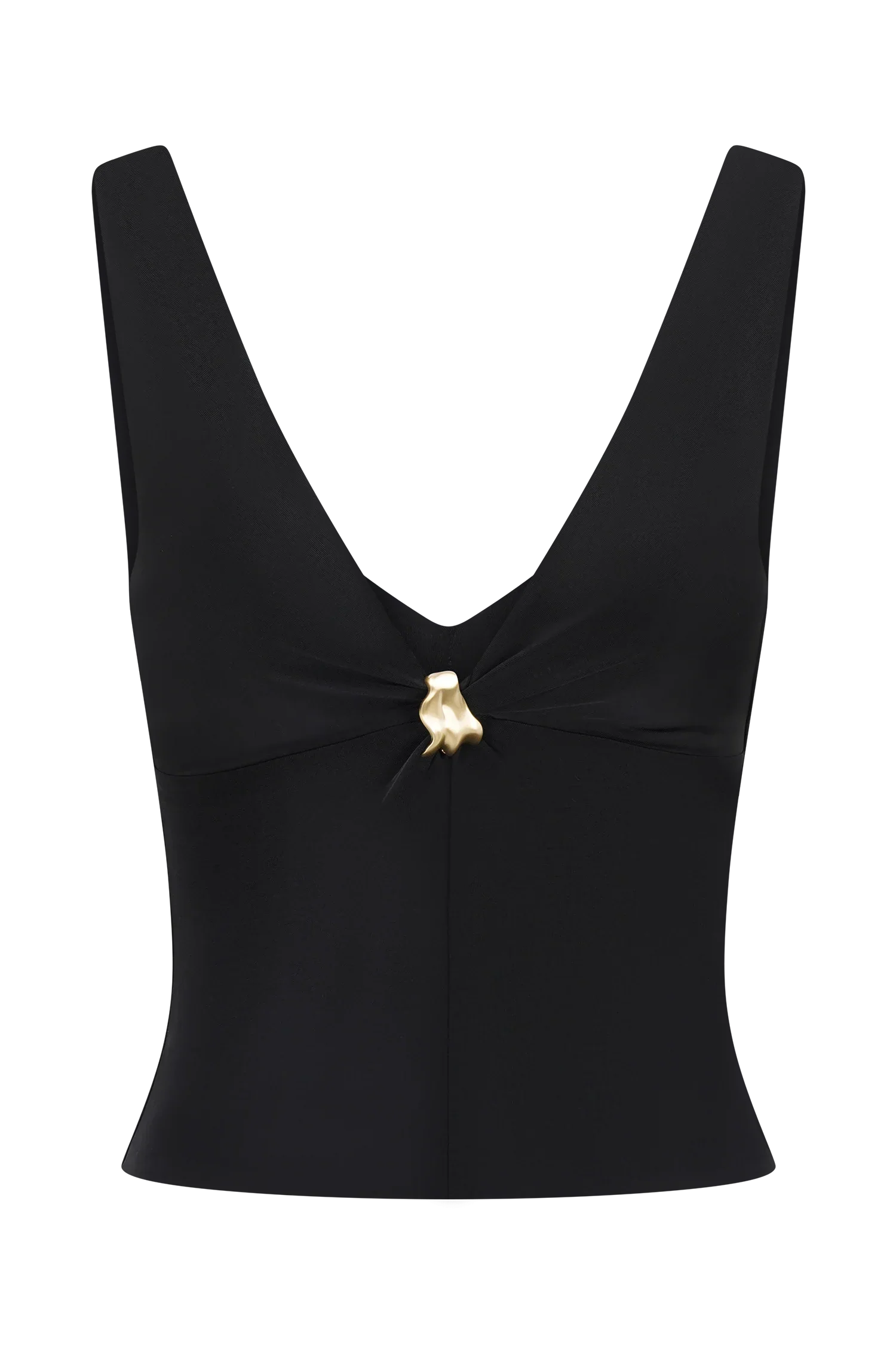 Spencer Slinky Top with Hardware Black
