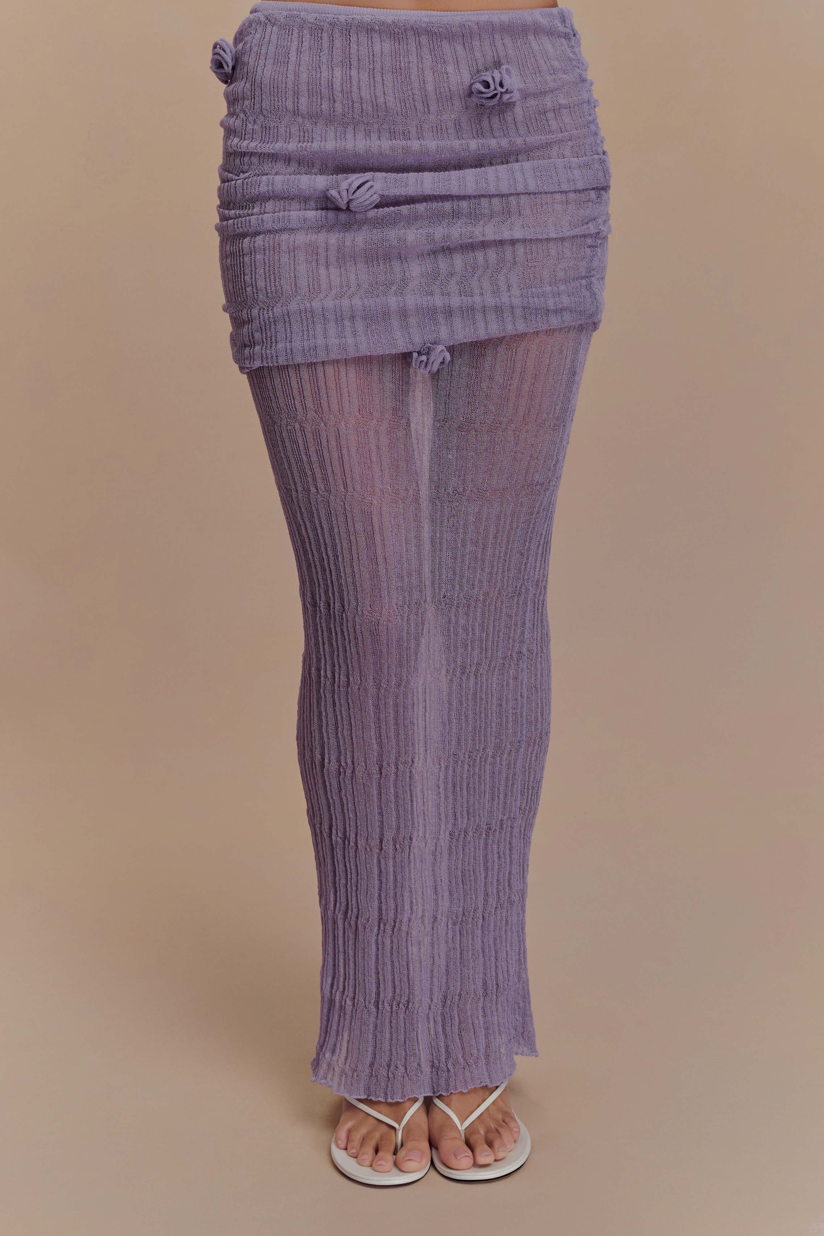 Orianna Orchid Knit Maxi Skirt Orchid