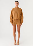 Thats Chill Mini Shorts Brown