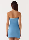 Rhiellie Strapless Mini Dress Blue