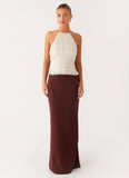 Sienna Sunset Maxi Skirt Chocolate