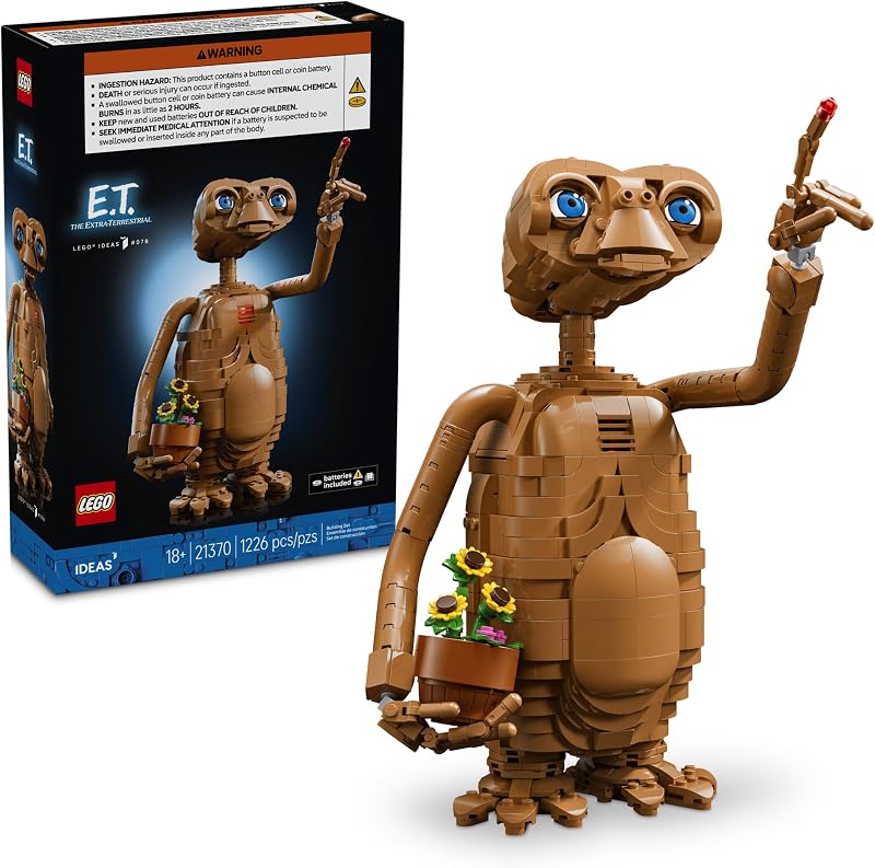 LEGO Ideas ET the Extra Terrestrial 21370 Collectible Building Set for Adults Ages 18 Relaxation Activity Posable Figure W Light Brick 1226 pieces Gift for Fans