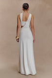 Lottie Slinky Maxi Dress With Split White