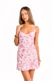 Tamia Pink Sequin Party Mini Dress